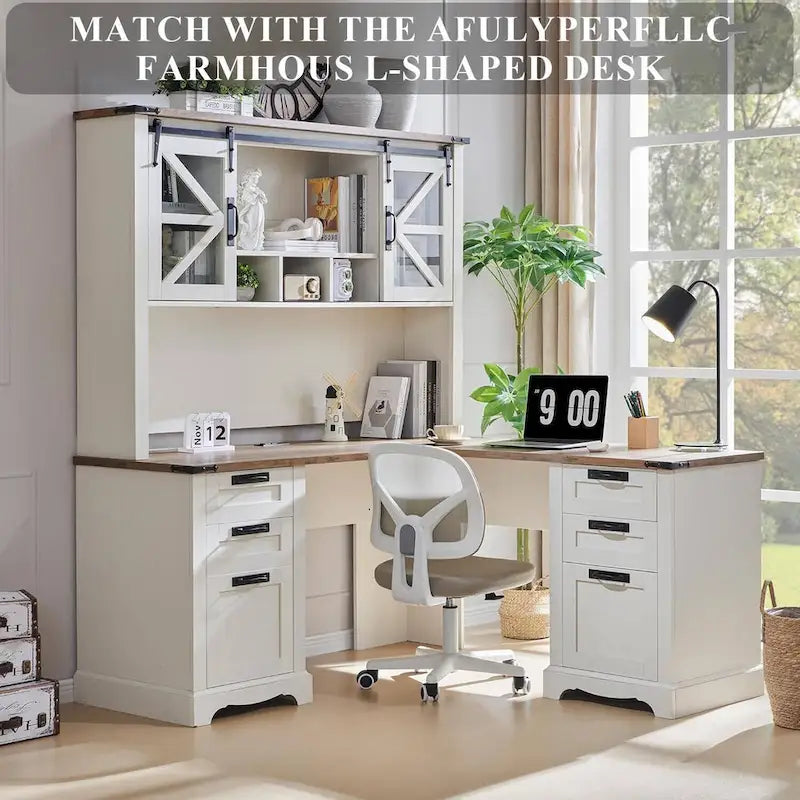 42 Farmhouse Desk Hutch, Only Match Farmhouse Desk