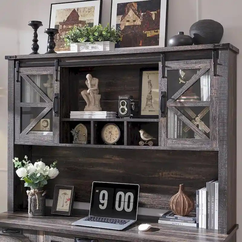 42 Farmhouse Desk Hutch, Only Match Farmhouse Desk