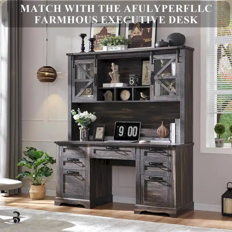 42 Farmhouse Desk Hutch, Only Match Farmhouse Desk