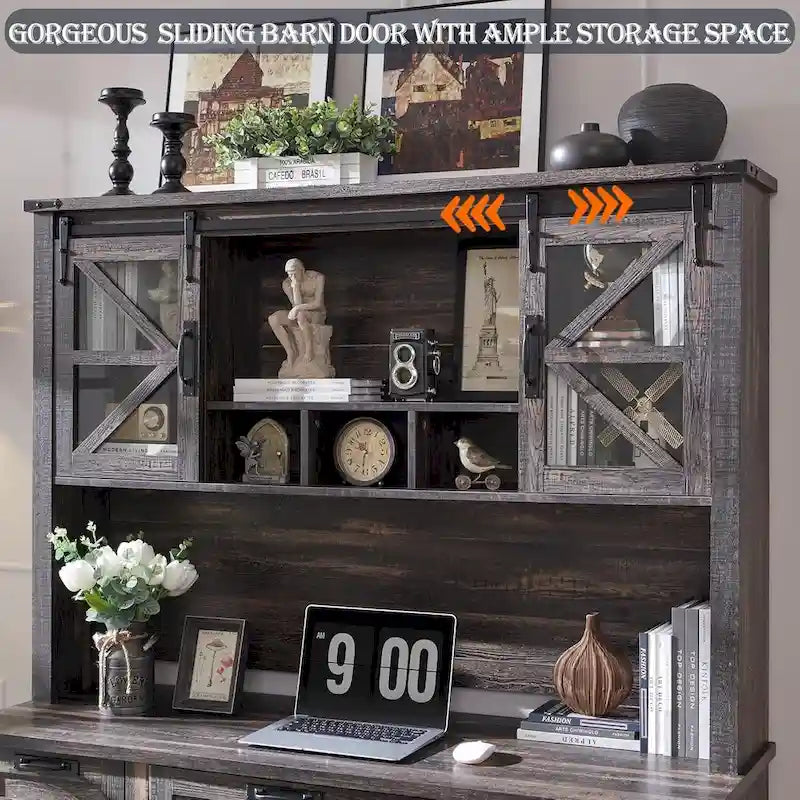 42 Farmhouse Desk Hutch, Only Match Farmhouse Desk