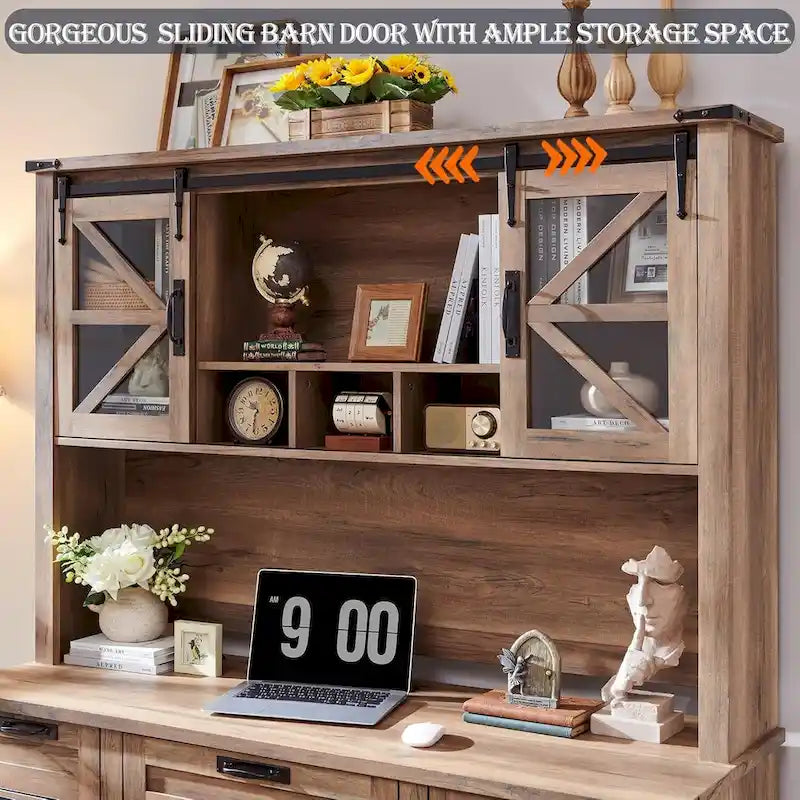 42 Farmhouse Desk Hutch, Only Match Farmhouse Desk