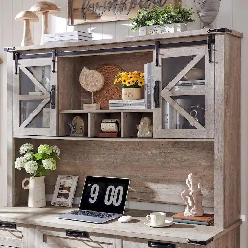 42 Farmhouse Desk Hutch, Only Match Farmhouse Desk
