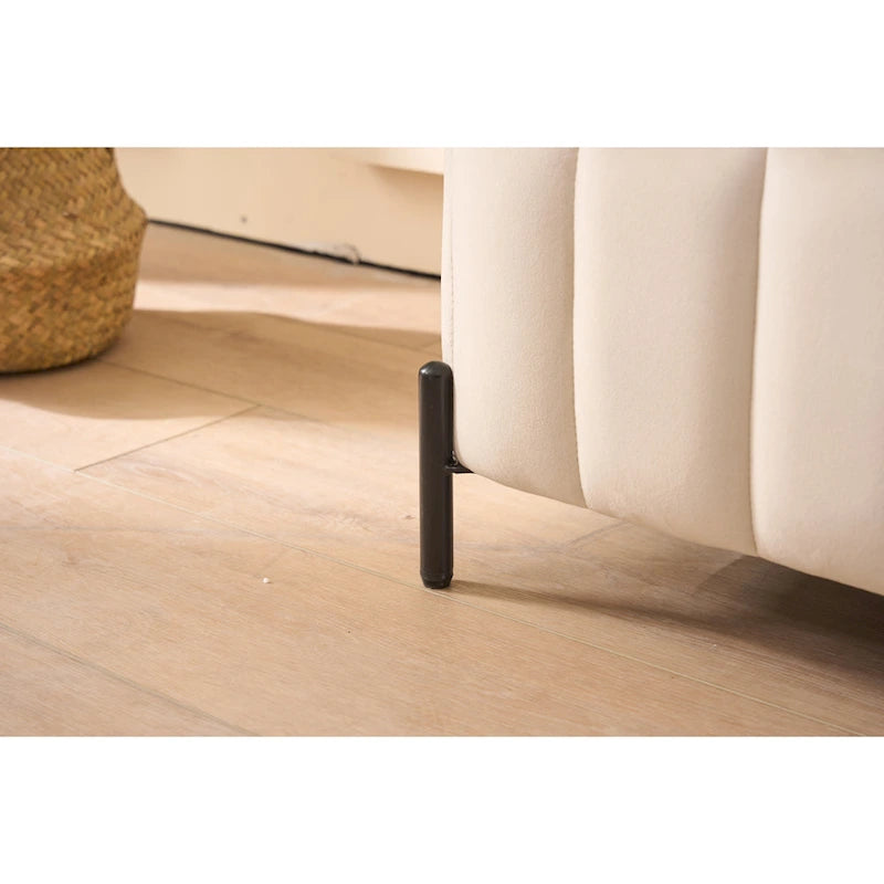 49.21Wide Velvet Storage Soft Bench for Living Room, Entryway and Bedroom