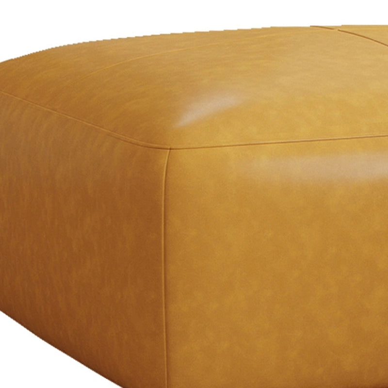 35 Genuine Leather Ottoman, Upholstered Ottoman for Living Room