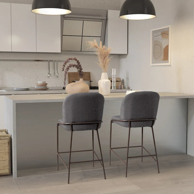 26 Counter Height Bar Stool, Modern Counter Stool with Footrest, Great for Home Bar