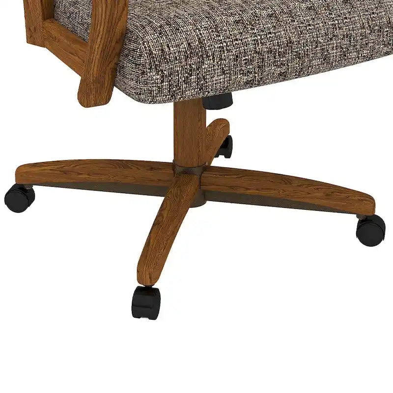 Caster Dining Chair in Chestnut Finish