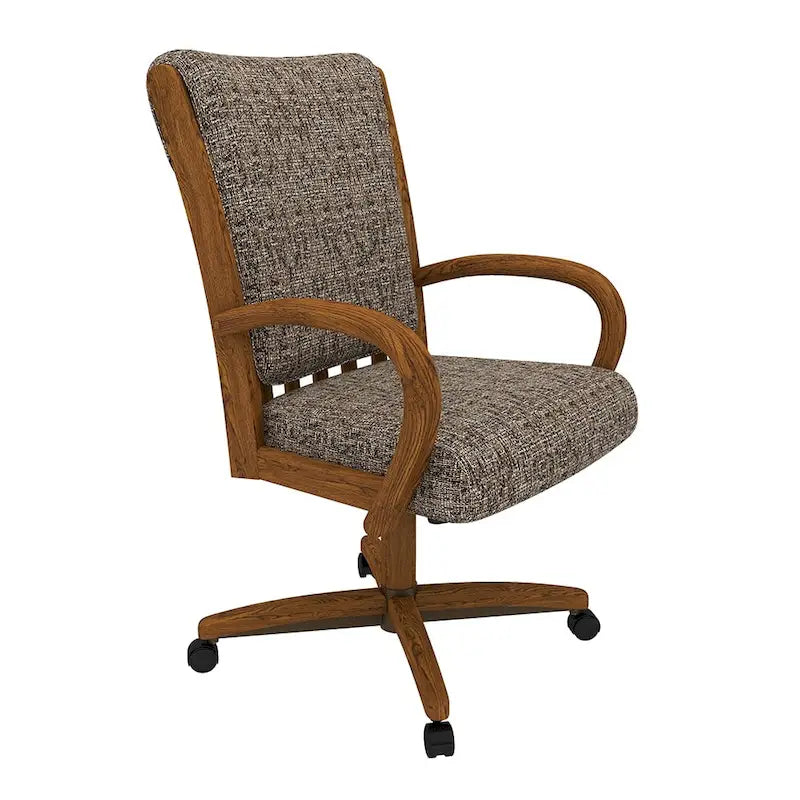 Caster Dining Chair in Chestnut Finish