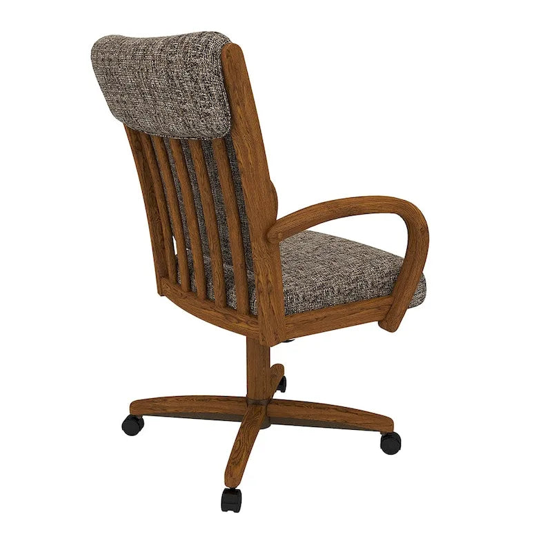 Caster Dining Chair in Chestnut Finish
