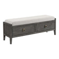 58 Wide Bedroom Storage Bench, Brushed Brindle