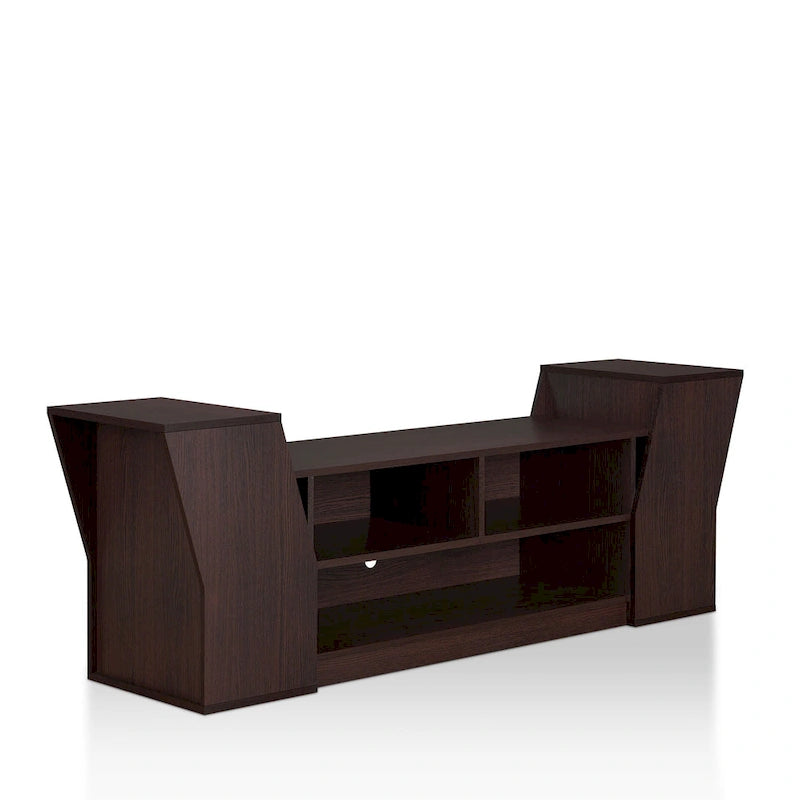 Contemporary 71-inch 3-Open Shelf TV Console