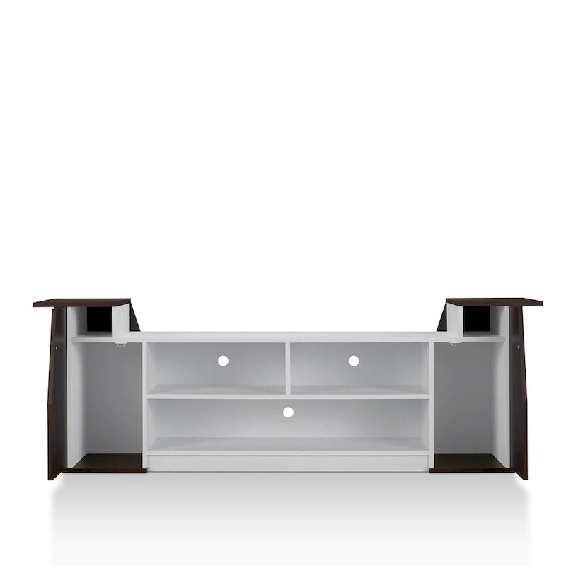 Contemporary 71-inch 3-Open Shelf TV Console