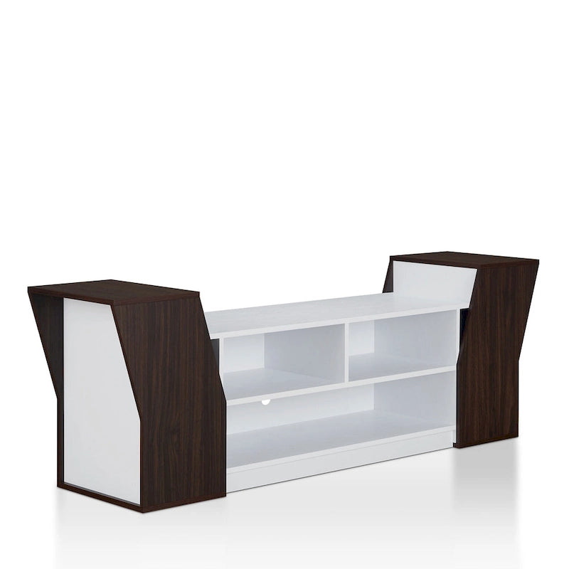 Contemporary 71-inch 3-Open Shelf TV Console