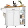 Rolling Kitchen Island Cart Storage Cabinet on Wheels