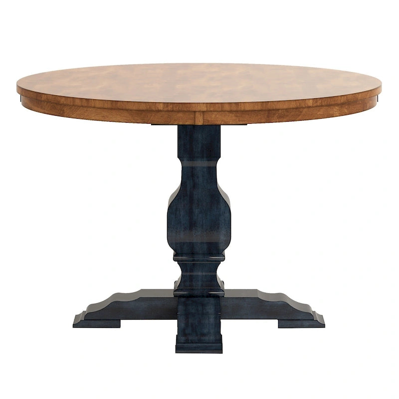 Tavolo da pranzo rotondo bicolore