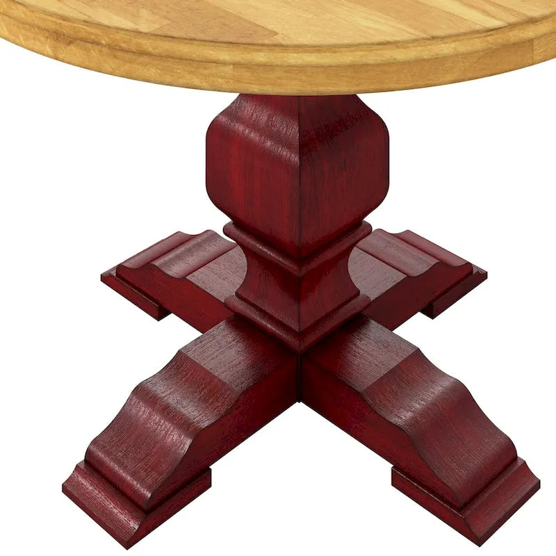 Two-tone Round Top Dining Table
