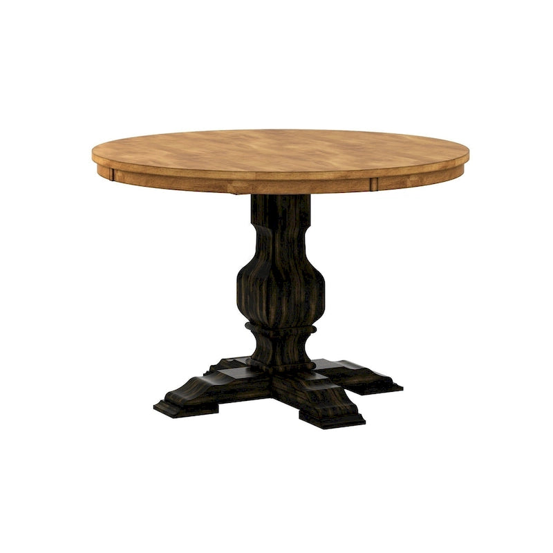 Two-tone Round Top Dining Table