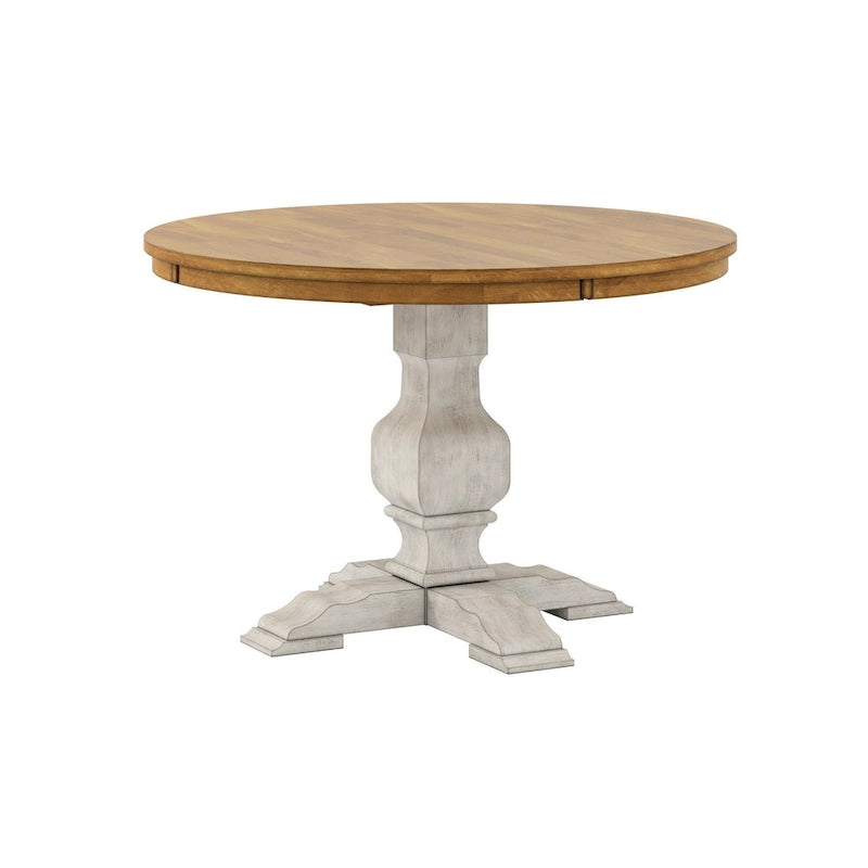 Two-tone Round Top Dining Table