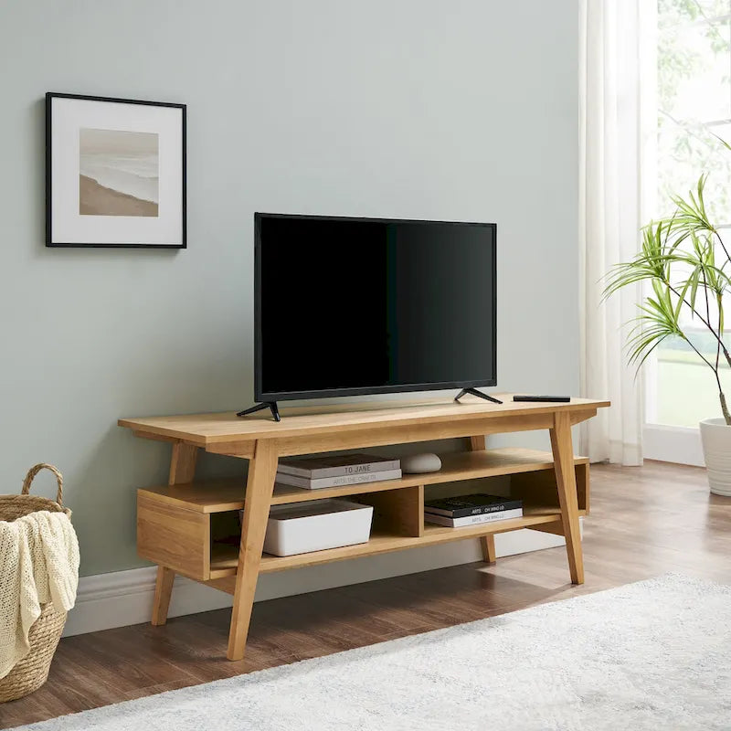 Contemporary Solid Wood Minimal 47-inch TV Stand