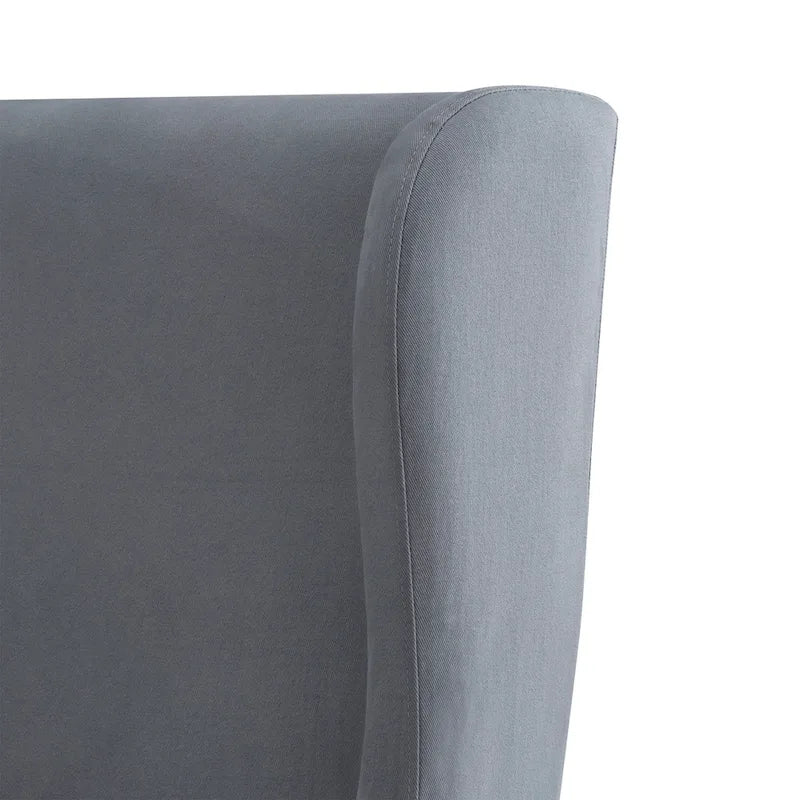 Wingback Host Chair, Plush Upholstered Dining Chair, Elegant Seating for Dining Room Head Seat