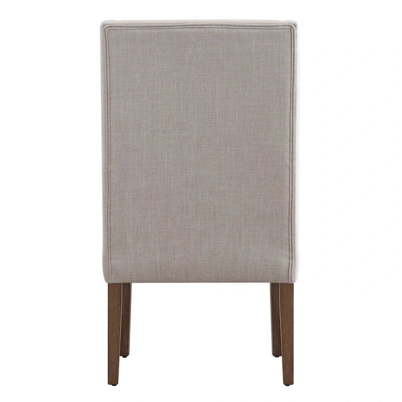 Wingback Host Chair, Plush Upholstered Dining Chair, Elegant Seating for Dining Room Head Seat