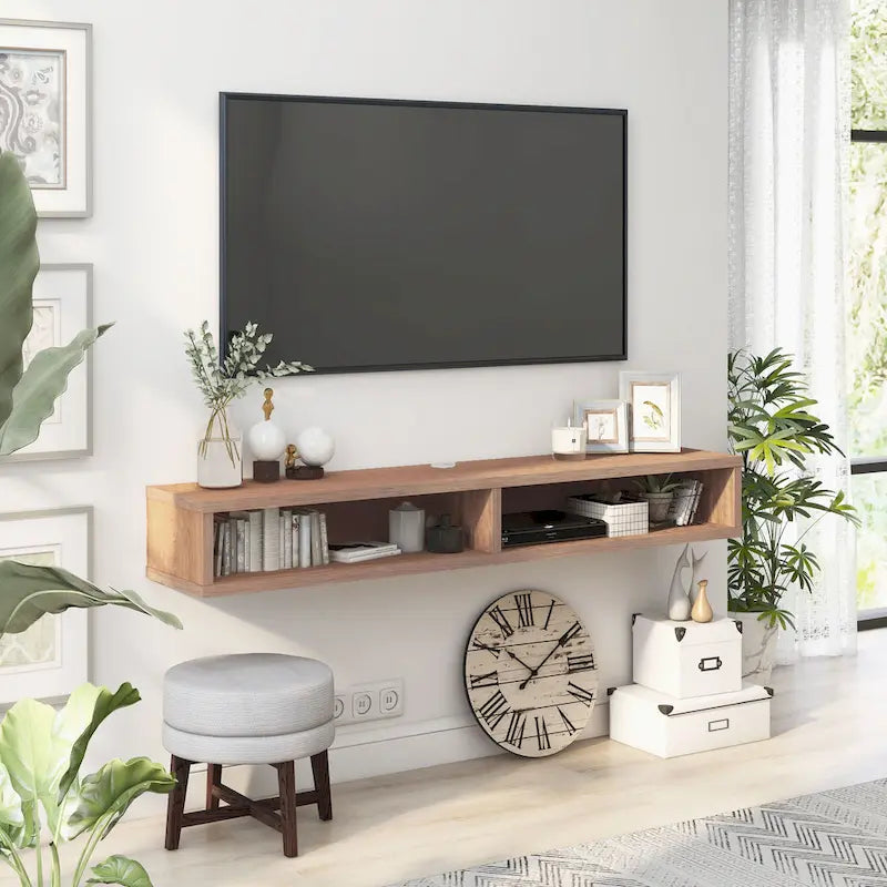Rydstorp Modern 60-inch 2-Shelf Wall-mounted TV Console by Carson Carrington