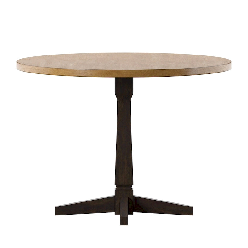 Round Two-Tone Dining Table