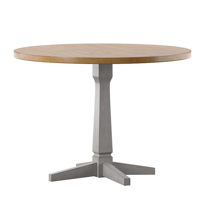 Round Two-Tone Dining Table