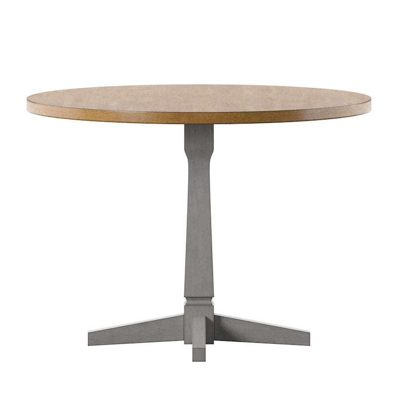 Round Two-Tone Dining Table