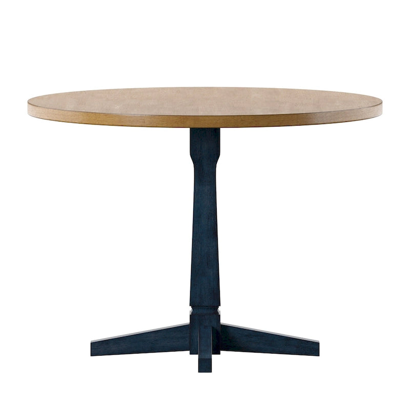 Round Two-Tone Dining Table