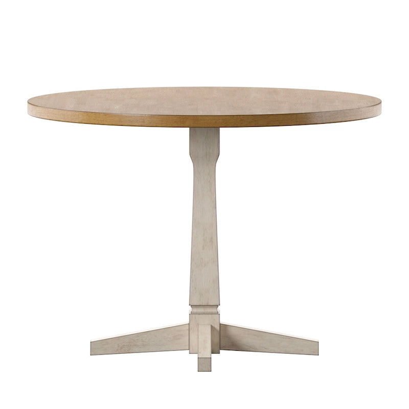 Round Two-Tone Dining Table