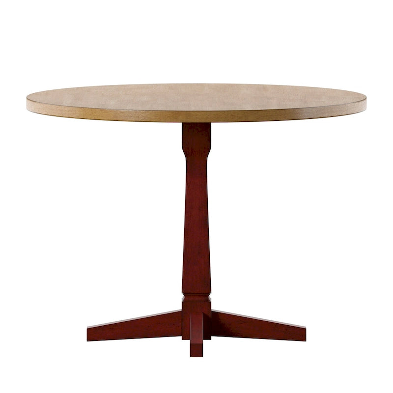 Round Two-Tone Dining Table