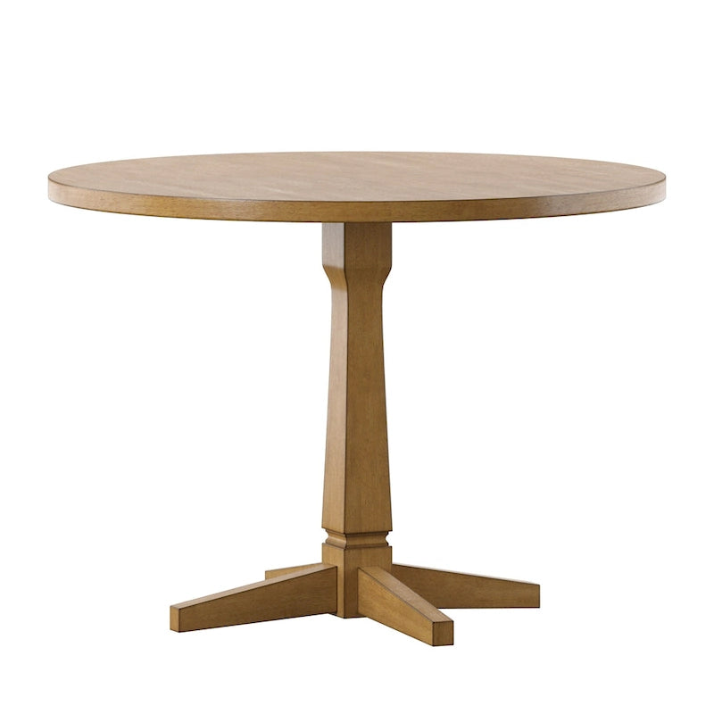 Round Two-Tone Dining Table