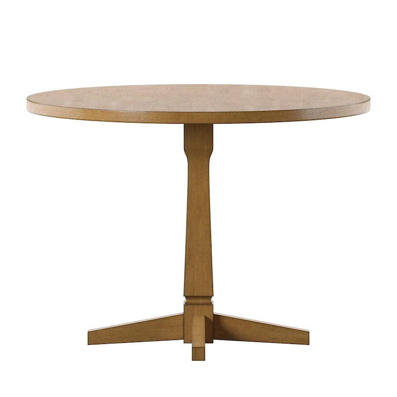 Round Two-Tone Dining Table