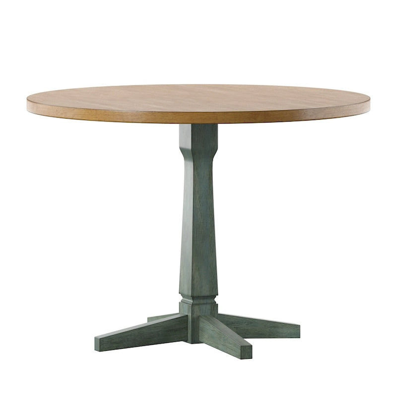 Round Two-Tone Dining Table