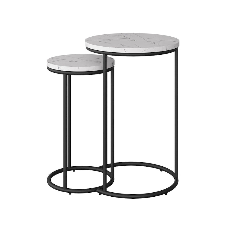 Round Nesting Side Table Set of 2
