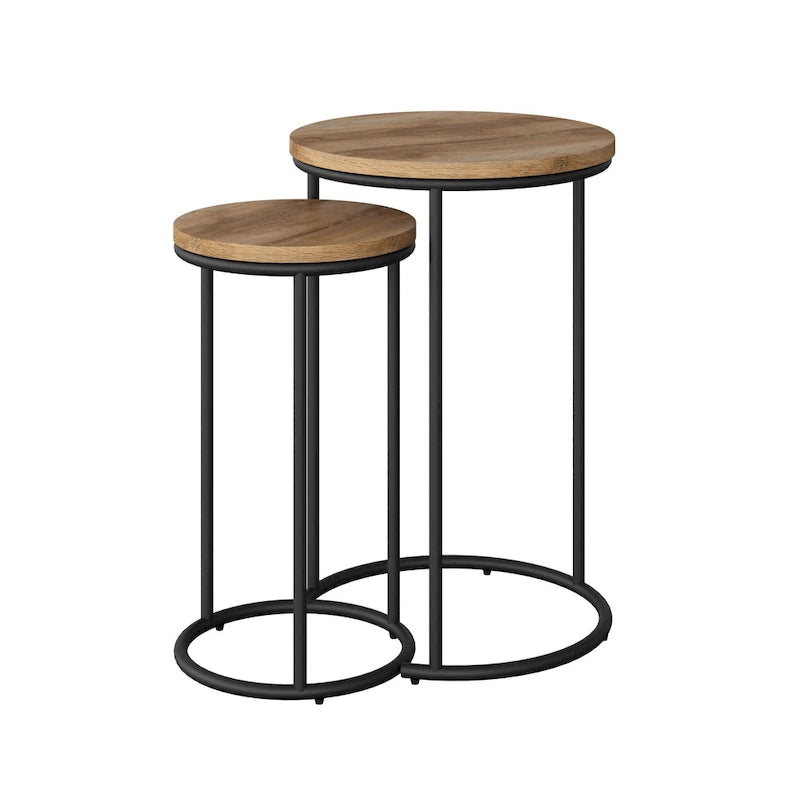 Round Nesting Side Table Set of 2