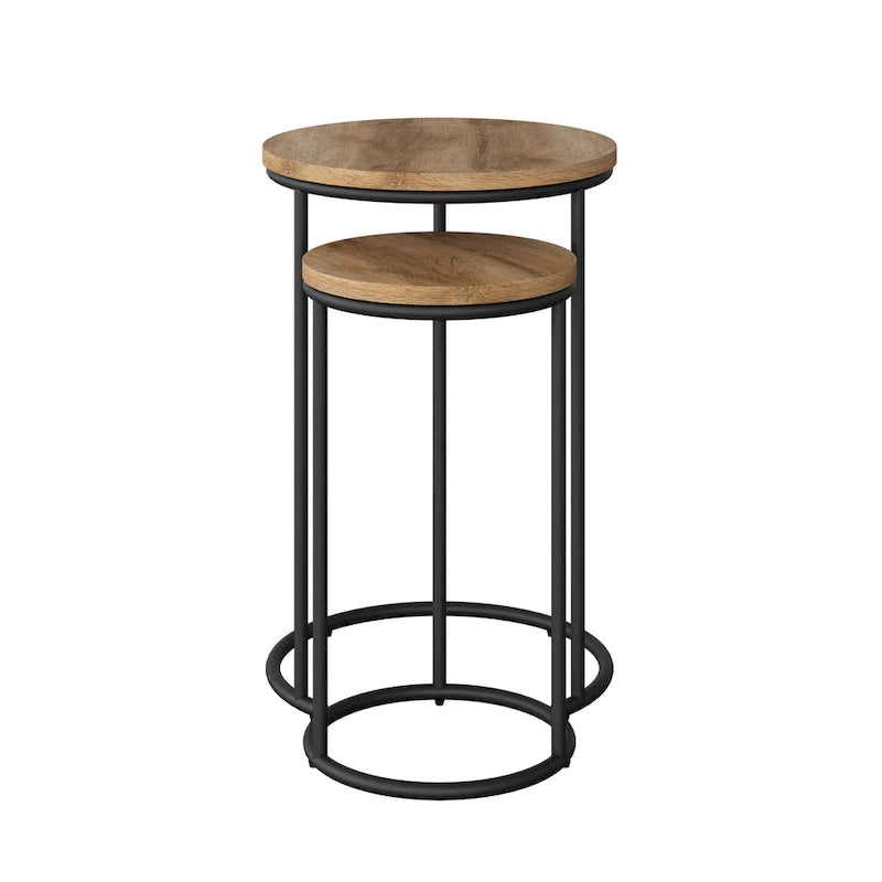 Round Nesting Side Table Set of 2