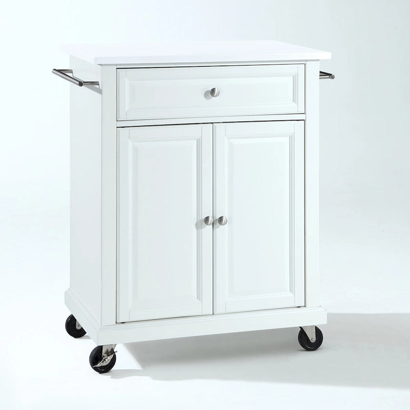 Przenośny wózek kuchenny z granitowym blatem - 31W x 18D x 35.5H