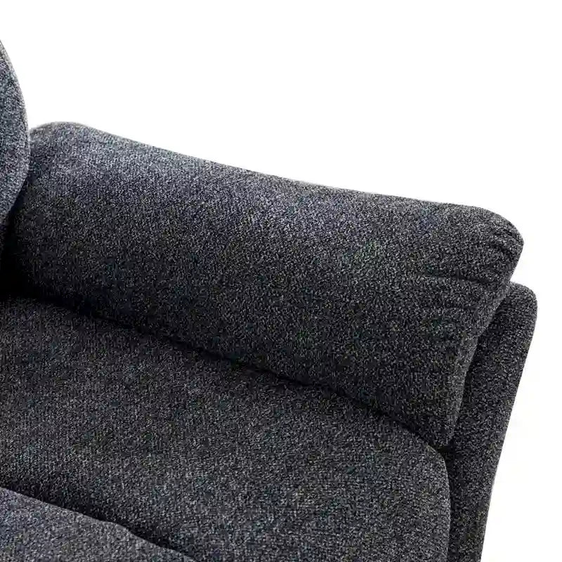Fabric Overstuffed Swivel Rocker Manual Recliner Chair