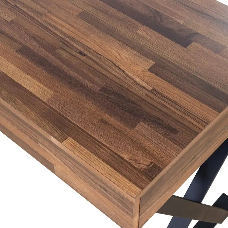 Industrial Black 59-inch Metal Computer Desk with USB
