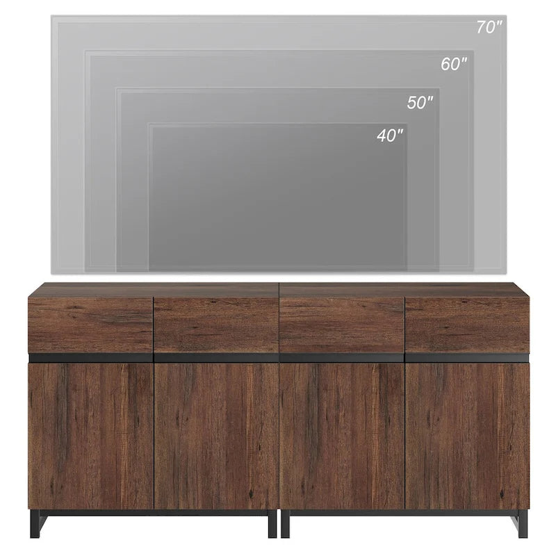 Modern Buffet Sideboards with Adjustable Shelves, Coffee Bar Table for Dining Room