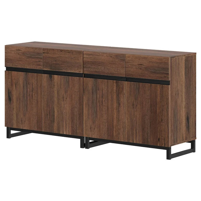 Modern Buffet Sideboards with Adjustable Shelves, Coffee Bar Table for Dining Room