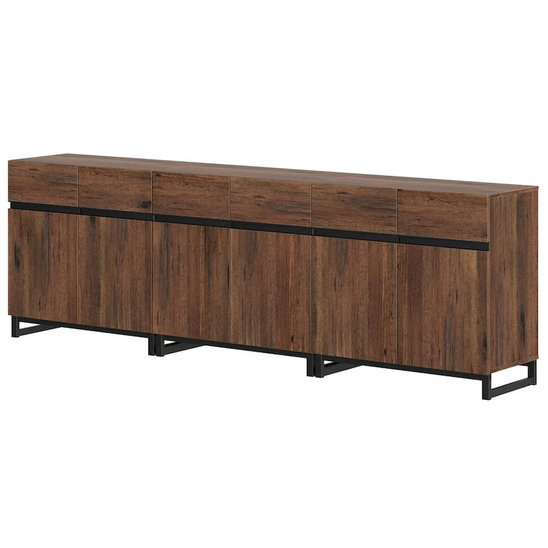 Modern Buffet Sideboards with Adjustable Shelves, Coffee Bar Table for Dining Room