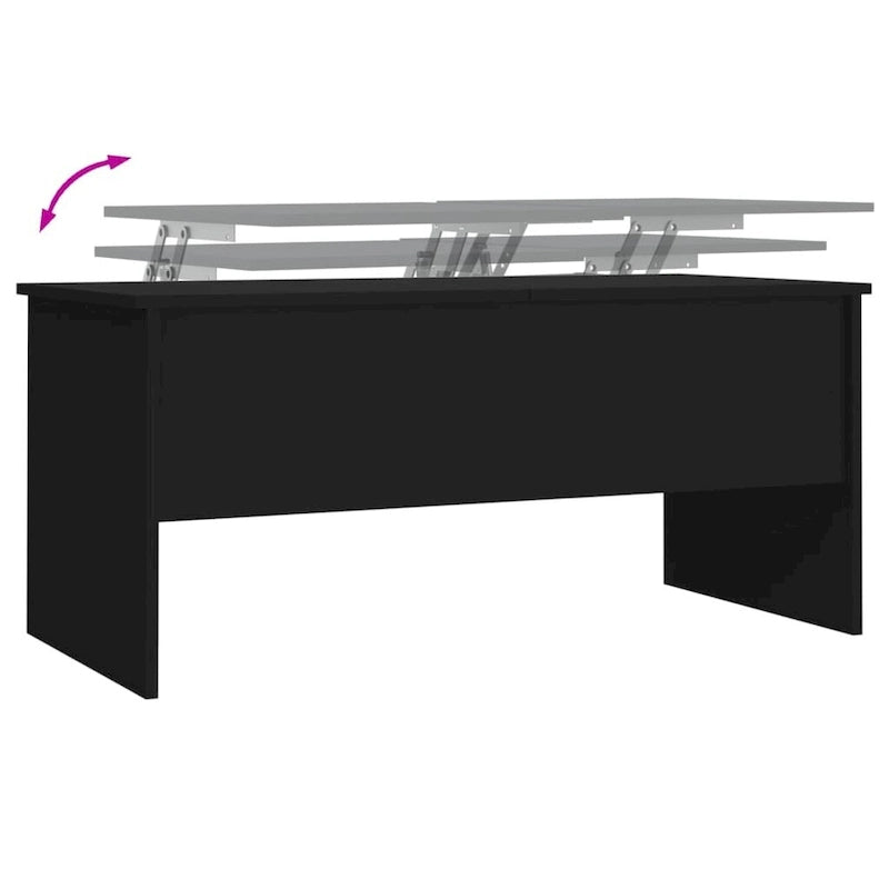 Stolik kawowy z podnoszonym blatem, stolik boczny przy sofie, mebel akcentujący z płyty drewnopochodnej - 40.2 x 19.9 x 18.3