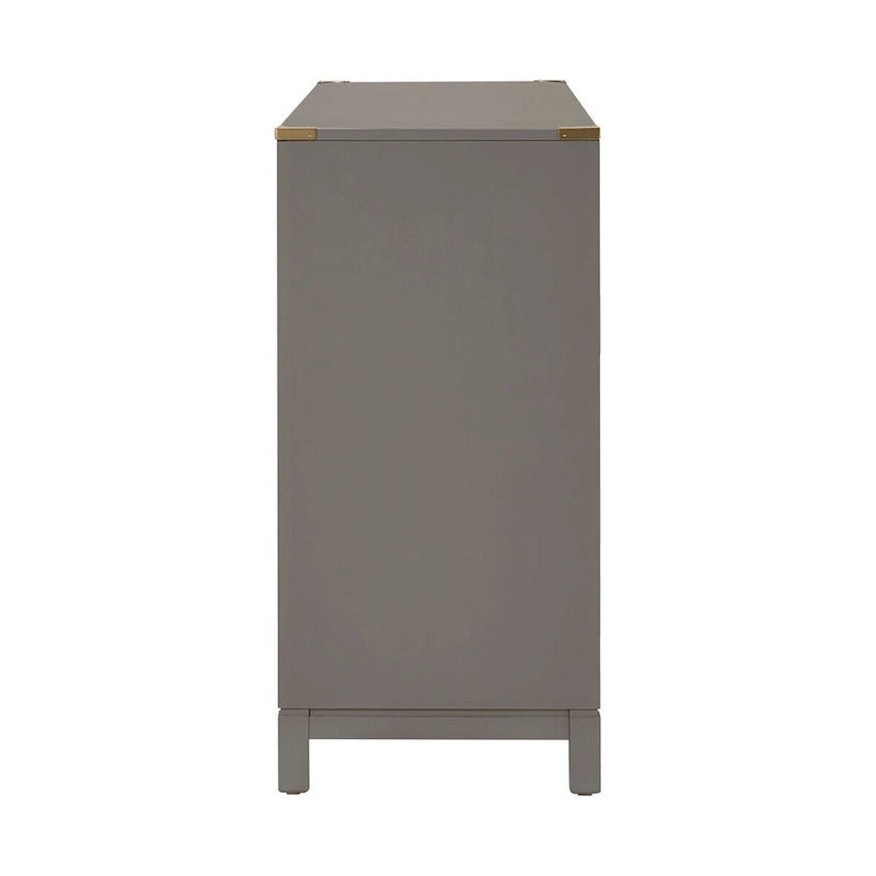 Cassettiera con 6 cassetti e dettagli dorati