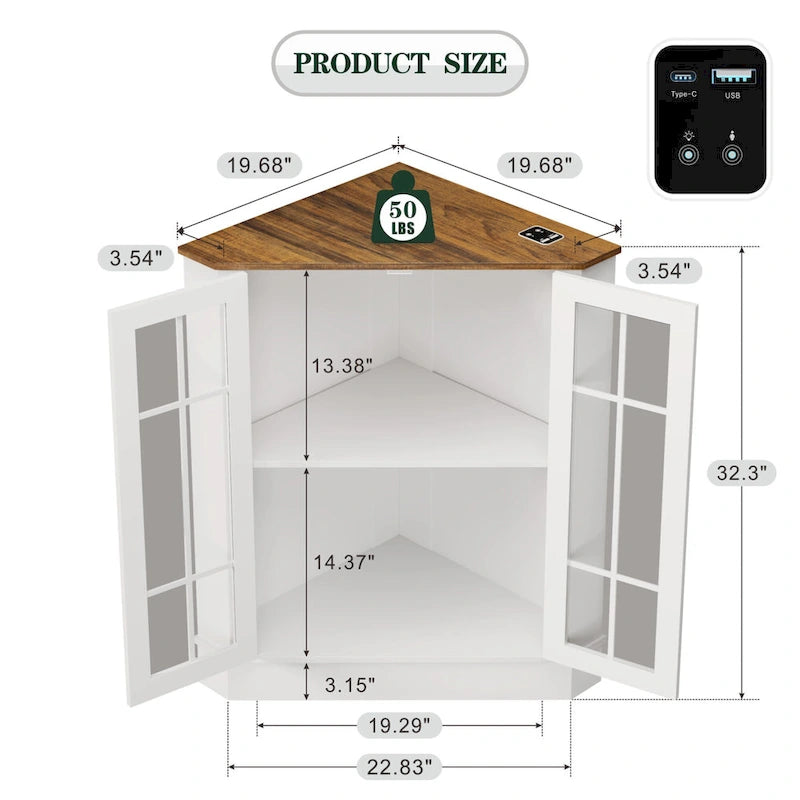 20Wide Corner Storage Cabinet