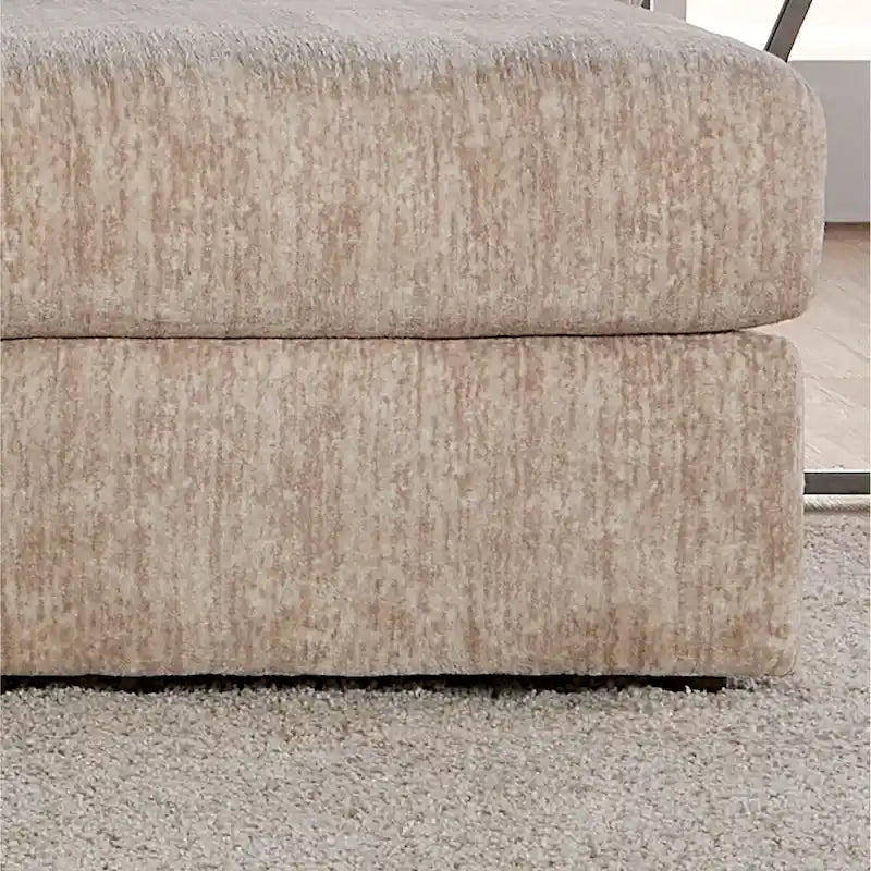 Pouf da soggiorno, color pergamena
