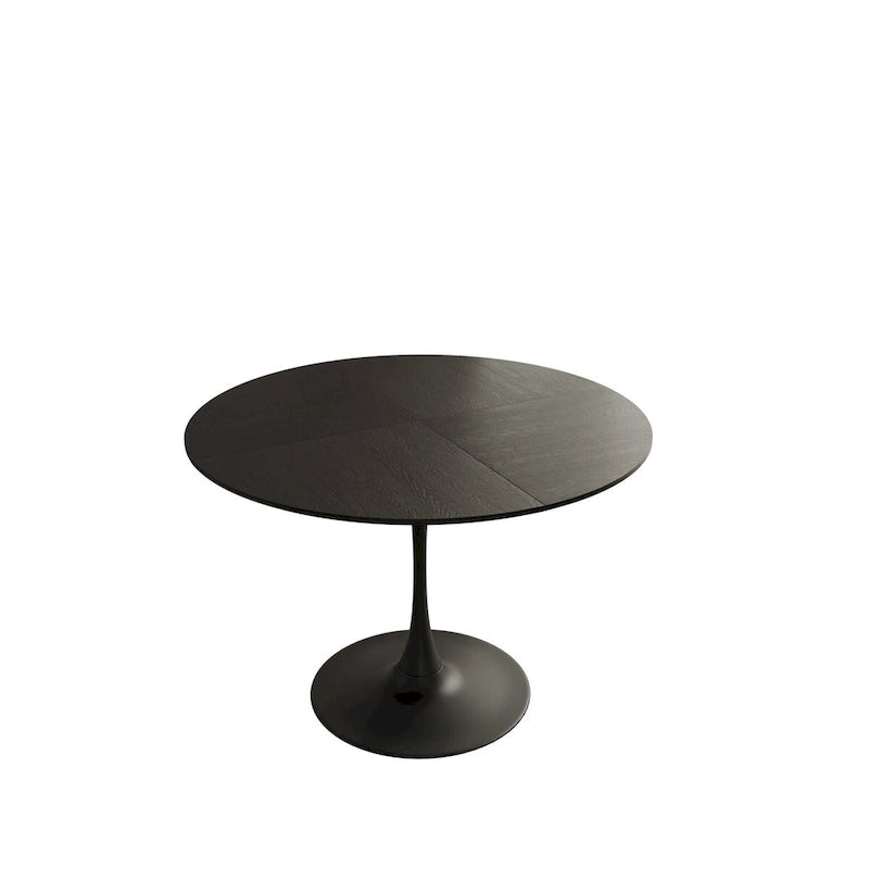 Modern Round Dining Table,with Metal Base