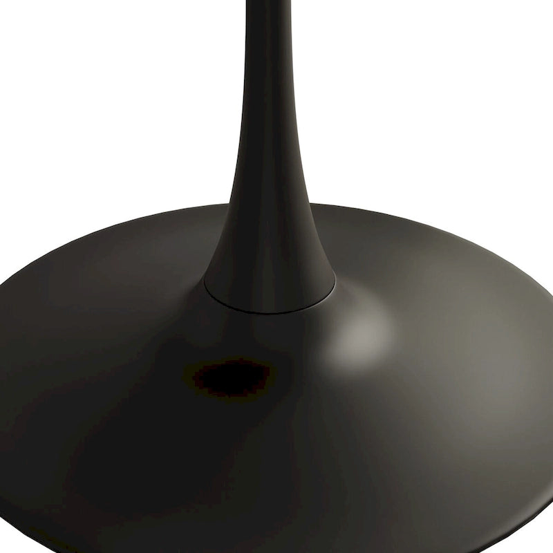 Modern Round Dining Table,with Metal Base