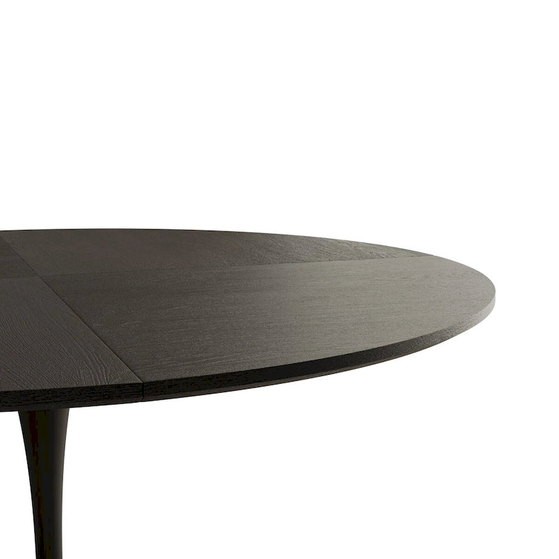 Modern Round Dining Table,with Metal Base